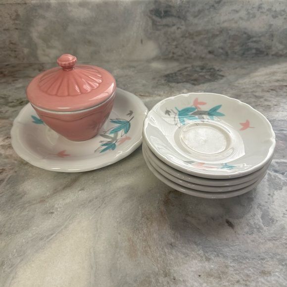 Vintage Other - Pink and White Shenango China Dinnerware